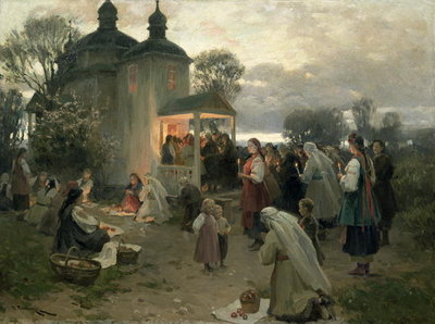 Fine Art Print of Easter Matins by Nikolai Pimonenko