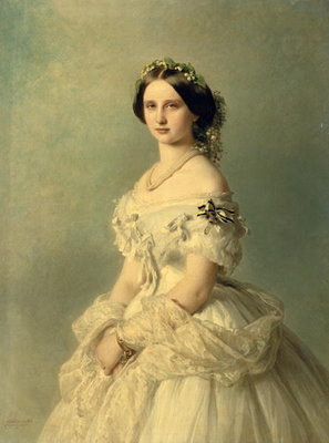 Portrait of Princess of Baden, 1856 (oil on canvas) by Franz Xaver Winterhalter - print