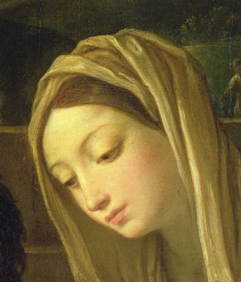 Fine Art Print of The Adoration of the Shepherds, detail of the Virgin, c.1640-42 by Guido Reni