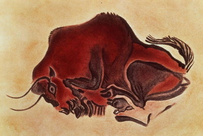 Rock painting of a bison, late Magdalenian, 13000 BC by Anonymous - print