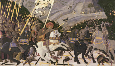 The Battle of San Romano, c.1438-40 (tempera on poplar) by Paolo Uccello - print