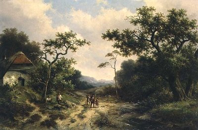 Country Landscape, 19th century by Barend Cornelis Koekkoek - print