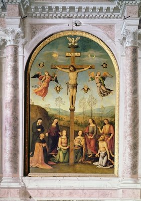 Crucifixion (altarpiece) by Pietro Perugino - print