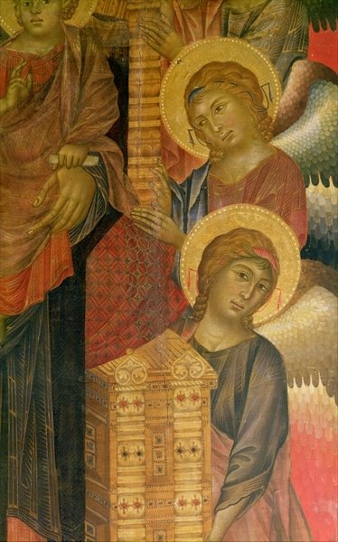 Angels from the Santa Trinita Altarpiece (see 31626) by Giovanni Cimabue - print