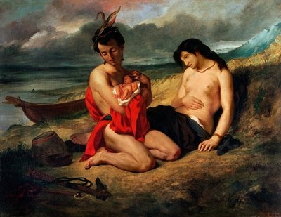 The Natchez, c.1823-35 (oil on canvas) by Ferdinand Victor Eugene Delacroix - print