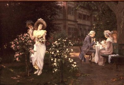 Teatime romance, 19th century by Hermann Koch - print