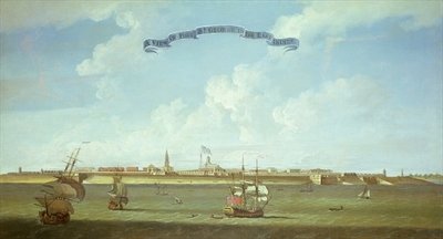 View of Fort St. George in the East Indies by English School - print