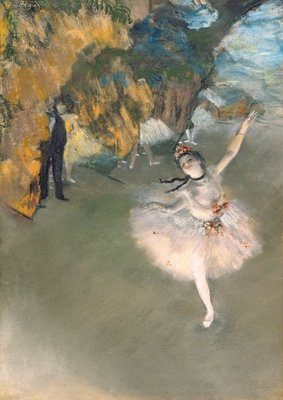 The Star, or Dancer on the stage, c.1876-77 (pastel on paper) by Edgar Degas - print