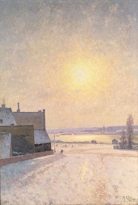 Sun and Snow, Scene from Stockholm by Per Ekstrom - print