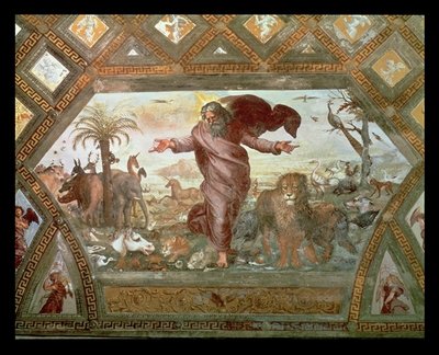 God Creating the Earth by Raphael - print