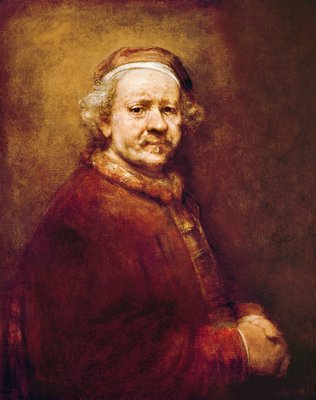 Self Portrait in at the Age of 63, 1669 (oil on canvas) by Rembrandt Harmensz. van Rijn - print