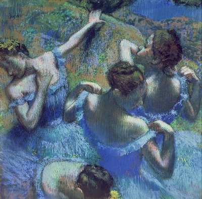 Blue Dancers, c.1899 (pastel) by Edgar Degas - print