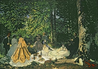 Le Dejeuner sur l'Herbe, 1865-1866 (oil on canvas) by Claude Monet - print