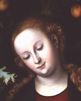 Head of the Virgin by Lucas, the Elder Cranach - print