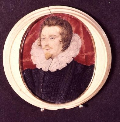 Portrait of a gentleman with beard and ruff, c.1590 by Nicholas Hilliard - print