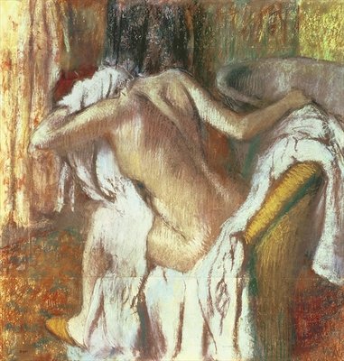 Woman drying herself, c.1888-92 (pastel) by Edgar Degas - print