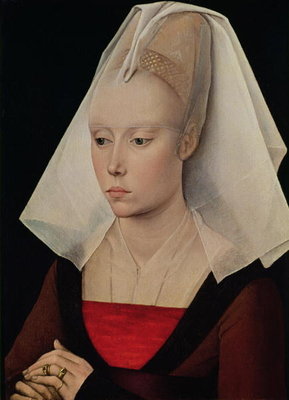 Portrait of a Lady, c.1450-60 (oil on oak panel) by Rogier van der Weyden - print