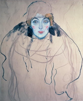 Fine Art Print of Head of a Woman by Gustav Klimt