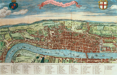 View of London, c.1560 by English School - print