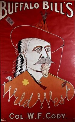 Poster advertising Buffalo Bill's Wild West show, published by Weiners Ltd., London (colour litho) by English School - print