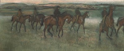 Racehorses (pastel) by Edgar Degas - print