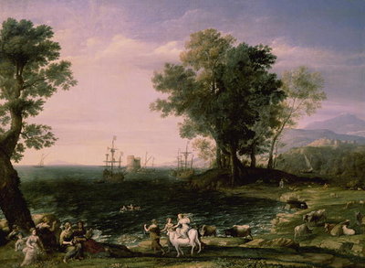 The Rape of Europa, 1655 (oil on canvas) by Claude Lorrain - print