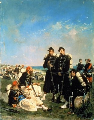 The French Encampment near Sebastopol by A. Protuet - print
