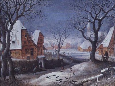 Winter Landscape with Fowlers by Adriaen van Stalbemt - print
