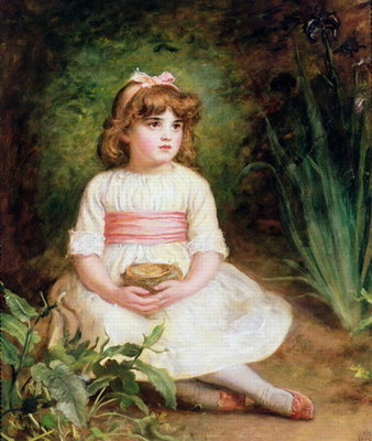 The Nest (oil on canvas) by Sir John Everett Millais - print