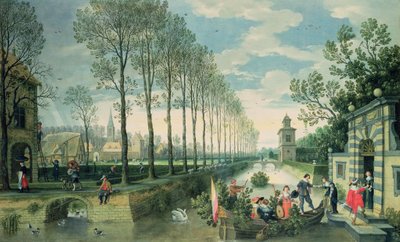The Four Seasons: Spring (oil on canvas) by Sebastian Vrancx - print