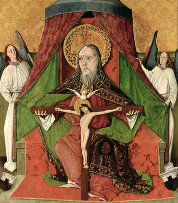 The Holy Trinity from the Mosol Altarpiece, 1450-70 by Hungarian School - print