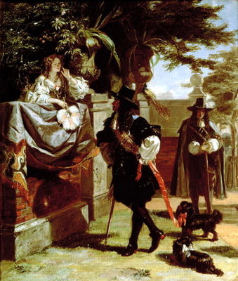 Charles II (1630-85) and Nell Gwynne (1650-87) by Edward Matthew Ward - print