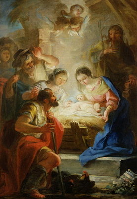 Adoration of the Shepherds by Mariano Salvador de Maella - print