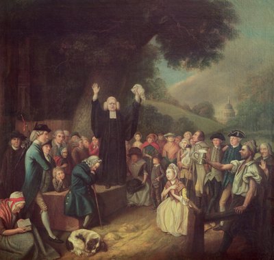 George Whitefield preaching by John Collet - print