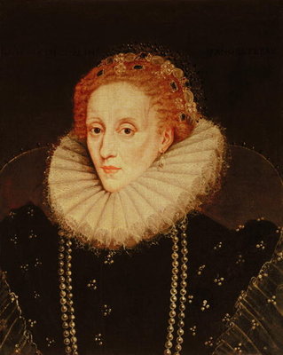 Portrait of Queen Elizabeth I (1533-1603) (oil on panel) by Marcus, the Younger Gheeraerts - print