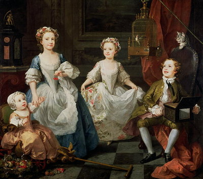 The Graham Children, 1742 (oil on canvas) by William Hogarth - print