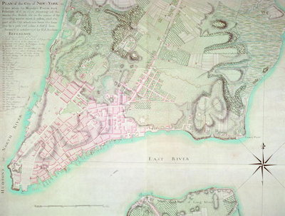 Plan of New York, 1776 (engraving) by English School - print
