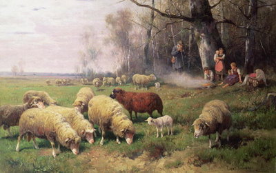 The Shepherd's Family by Adolf Ernst Meissner - print
