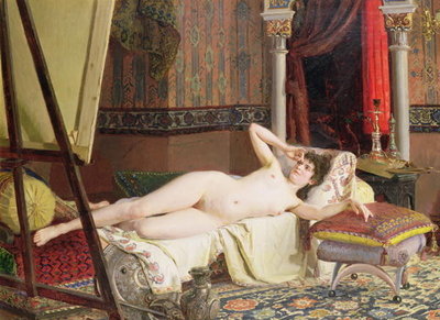 The Artist's Model by Nikolai K. Bodarevski - print