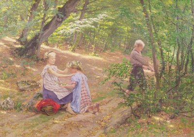 A Garland of Flowers, 19th century by Frigyes Friedrich Miess - print