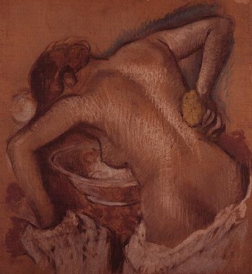 Woman at her toilet, c.1894 (pastel) by Edgar Degas - print