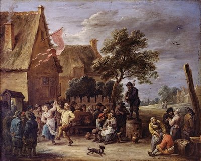 A Village Merrymaking by David the Younger Teniers - print