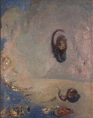 Oannes, c.1910 (oil on canvas) by Odilon Redon - print