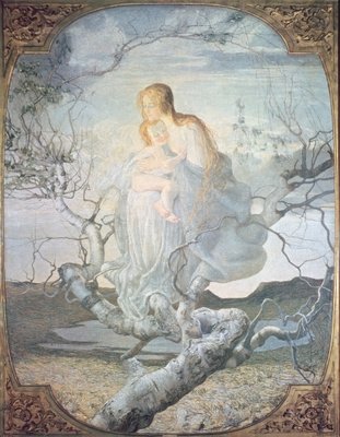 The Angel of Life, 1894 (oil on canvas) by Giovanni Segantini - print