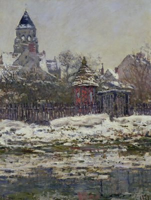 The Church at Vetheuil, 1879 (oil on canvas) by Claude Monet - print