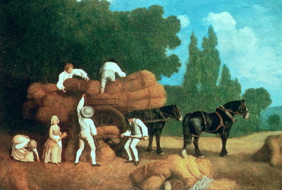 The Harvest Wagon by George Stubbs - print