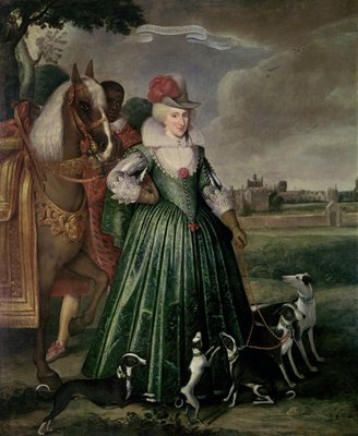 Fine Art Print of Anne of Denmark, 1617 by Paul van Somer