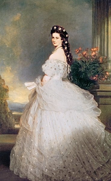 Elizabeth (1837-98), Empress of Austria, 1865 (oil on canvas) by Franz Xaver Winterhalter - print