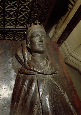 Effigy of Henry V (1387-1422) (oak and polyester resin) by English School - print