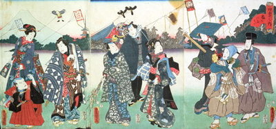 New Year's festival, (woodcut) by Utagawa Kunisada - print